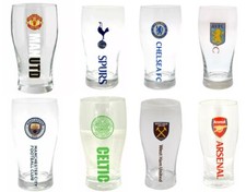 Pint Beer Glass Arsenal Liverpool Tottenham Manchester United Official Licensed
