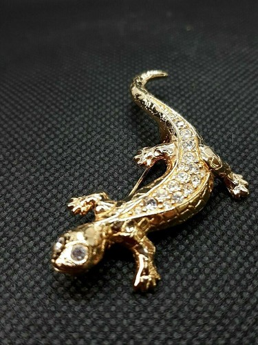Vintage swarovski gold - gold, tone