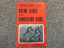 * CREWE v SUNDERLAND 3/7/72 unmarked speedway programme