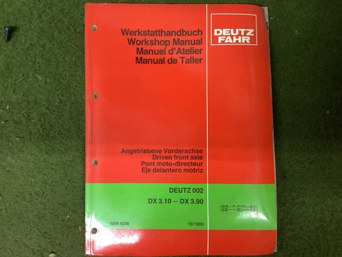 Deutz fahr workshop manual - fahr,