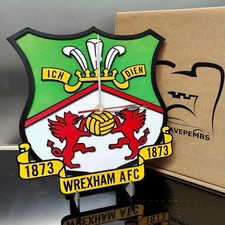 Wrexham AFC Style Retro Wall Clock – Home, Man Cave, Workshop – Unique Gift