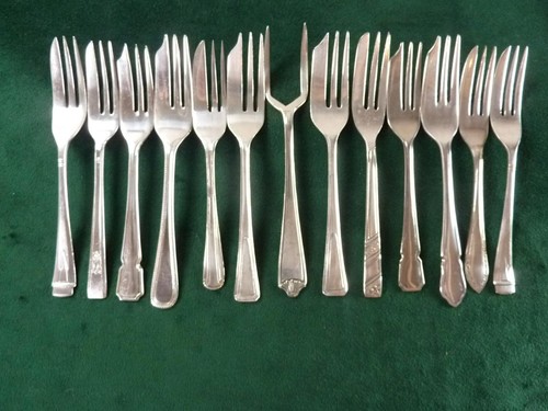 Vintage epns cake - forks, and