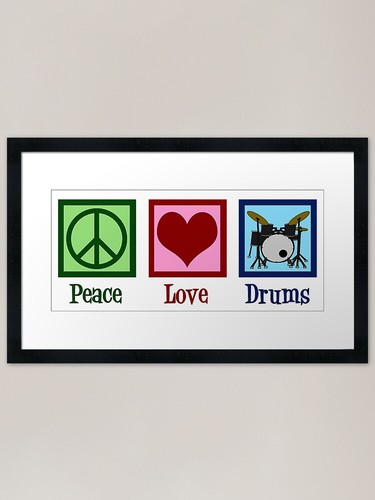 Peace love drums - love, art