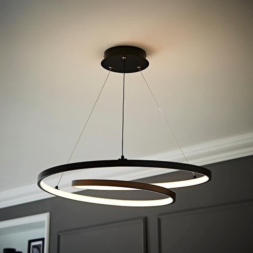 Black ceiling light fitting - black,