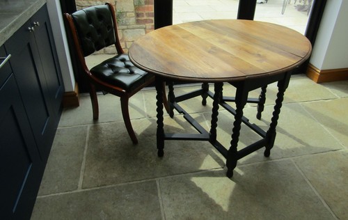 Gate leg dining table - dining, with