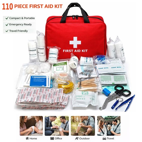 110 piece first aid kit - 110,