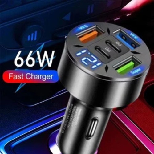 Fast car charger 66w quad - car,