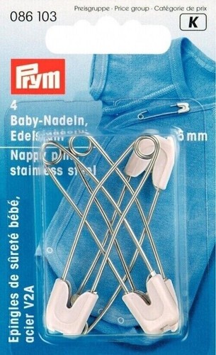 Prym white safety nappy pins - pins,