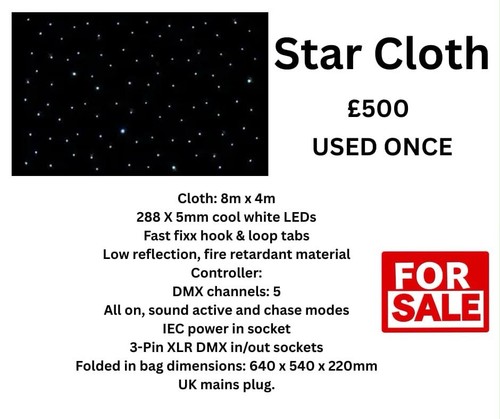 Star cloth 8mx4m 288x5mm cool - star,