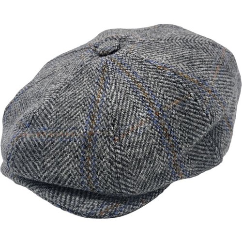 Checked herringbone newsboy - checked,