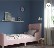 CHILDS PINK EXTENDABLE BED - IKEA - Used - Excellent Condition - W/Out Mattress