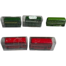 Mixed Vintage Diecast Model Buses Collection Bristol Eurostar London Green Red