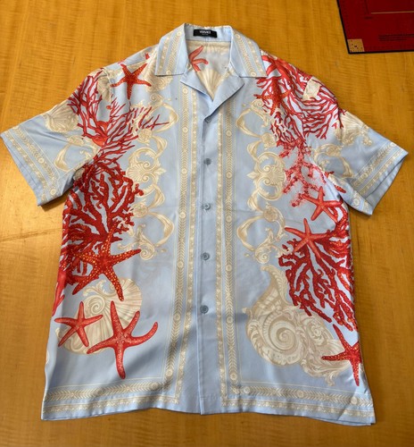 Versace mens silk chemise - silk,