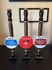 3 X Dummy Wooden BEER PUMPS