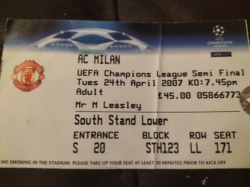 Match ticket 2007 - match,