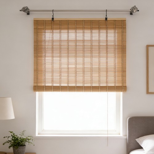 Bamboo roller blind - bamboo, light