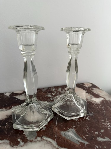 Pair vintage clear - pair,