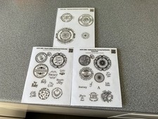 Heartfelt Creations Christmas Celebrations Red Rubber Stamps 6 Total