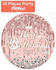 Rose Pink Glitz Happy Birthday