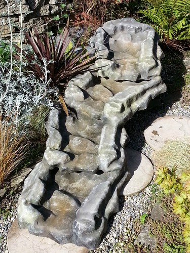 Garden pond waterfall - garden,