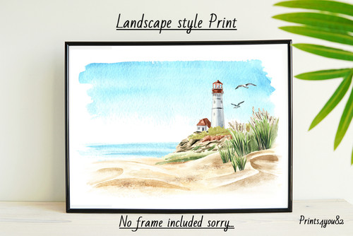 Beach seaside print poster - beach,