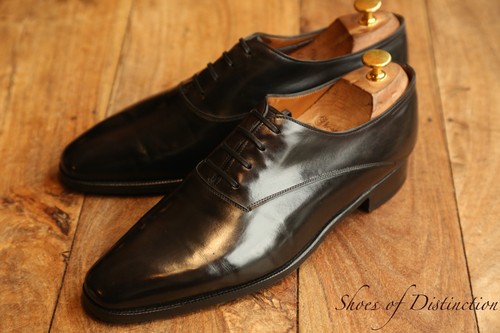 John lobb black leather oxford - black,