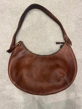 Gucci Brown Crescent Leather