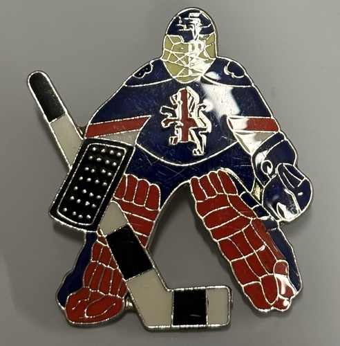 Ice hockey team goalie - ice, pin