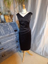 Coast classic black satin Dress UK16 – Wedding / Party/ Evening/ Formal