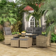 6 Seater Rattan Dining Set