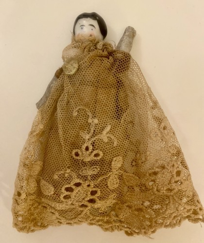 Antique miniature ceramic doll - miniature,