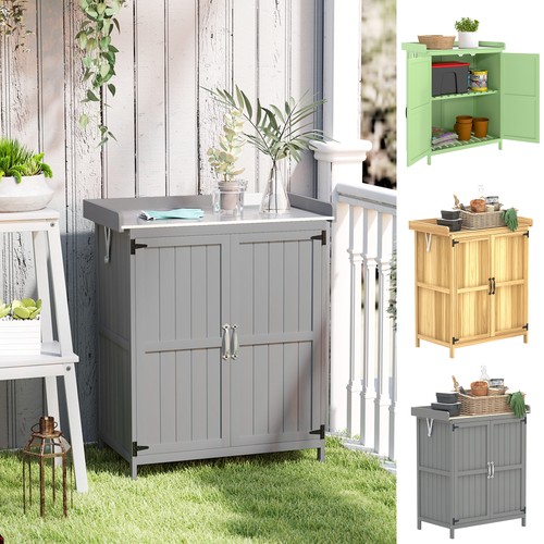 Wooden garden tool shed - garden,