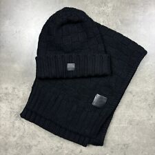 Louis Vuitton Cashmere Scarf & Beanie Set Black