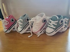 Handmade crochet baby booties - handmade,
