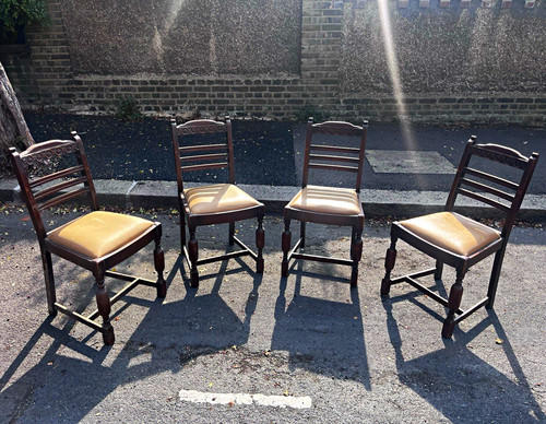 Set antique oak - 4, dining