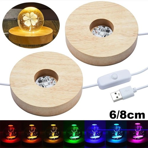 Led wooden round lighted - led,