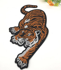 Large Tiger Iron on/Sew on  Patch Embroidered for DIY Jacket Bag 13.4× 7 inches