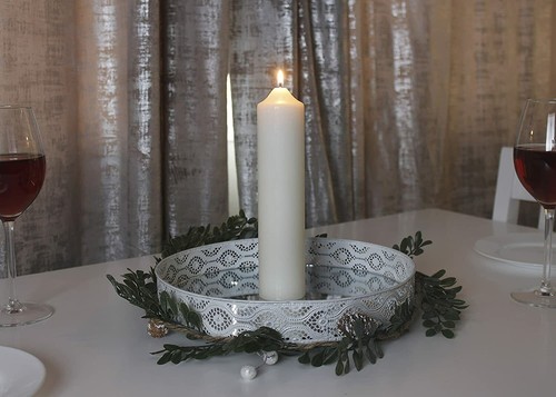 Christmas pillar candle ivory - christmas,
