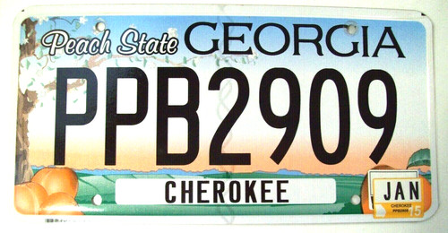 2015 georgia state car tag - state,