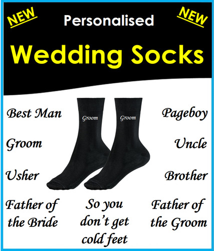 Personalised socks wedding