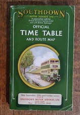 Bus timetable 1956, Southdown Motor Services, Brighton, Hampshire, Sussex...