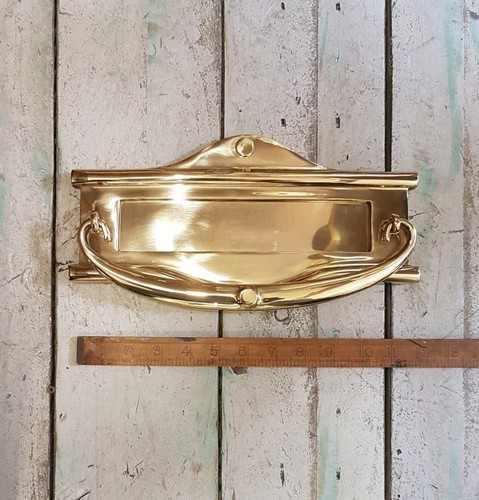 Polished brass letter plate - polished,