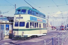 078p  6x4"  Tram Photo -  Blackpool Corporation.  'Balloon' car,  Fleet no. 716.