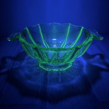 Uranium glass bowl vintage - uranium, art