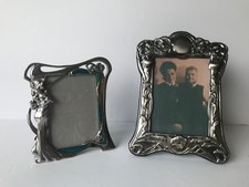 Pair of Silver Metal & Enamel