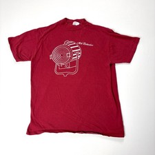 Vintage Mole-Richardson Lighting Shirt Red Sz S/M Film Production Crew TV Tech