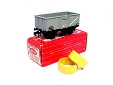 RARE HORNBY DUBLO 2 RAIL 4655 GREY MINERAL WAGON OPEN BRAKE NR MINT UNUSED BOXED