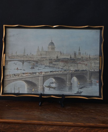 Vintage large serving tray - serving,