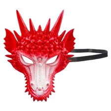 Halloween Dragon Mask Halloween Party, Trick or Treat 31. 6cm Red