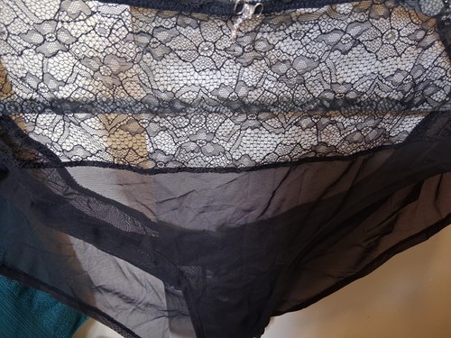 Evans sexy black lace briefs - evans,